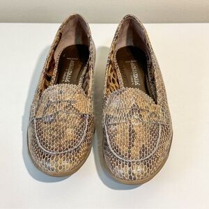 Aquatalia Snake Skin Print Loafers EUC Size 9.5